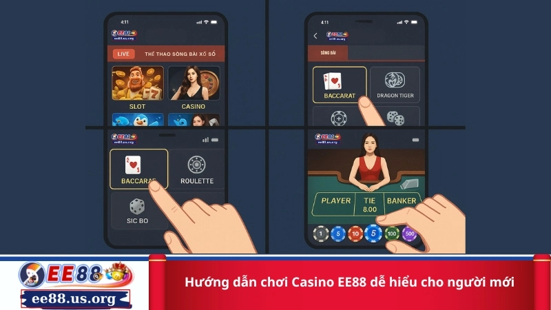 Hướng dẫn chơi Casino EE88 dễ hiểu cho người mới